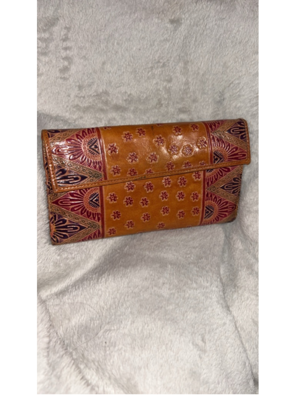 Women's Unbranded Wallet One Size Brown Red Floral
